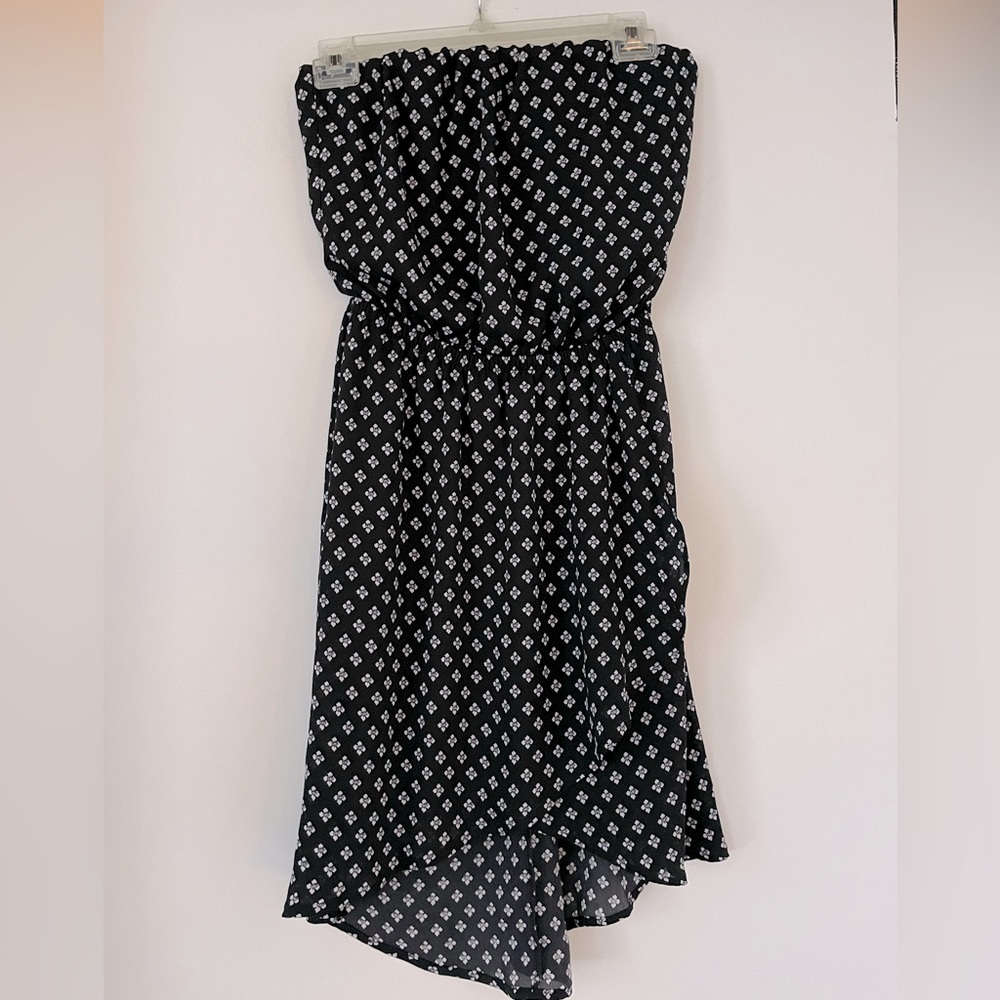 Express Strapless Daisy High Low Mini Dress